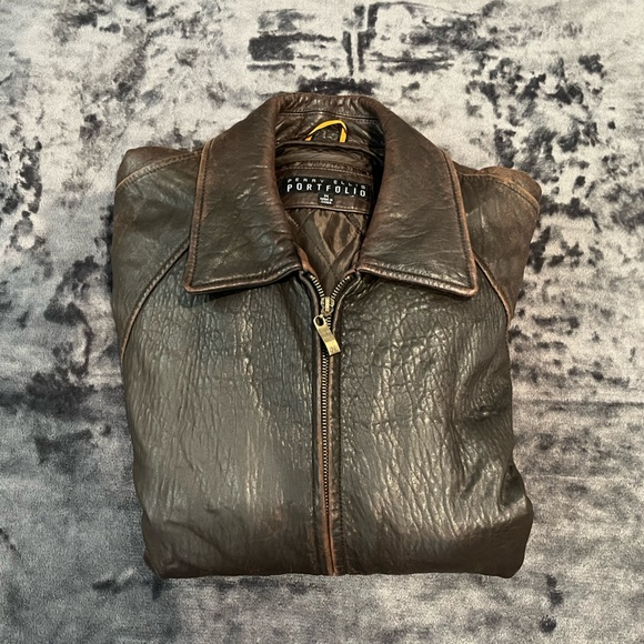 Perry Ellis Leather Jacket - Medium - Picture 13 of 13